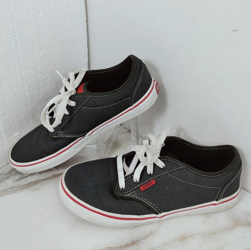 Vans Youth Kids Charcoal Black Atwood Low Skate Shoes Sneakers, Sz 5